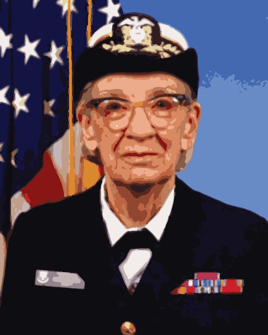 Actual Grace Hopper paint by numbers preview with 24 colours and 902 regions